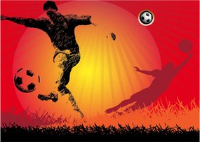 Kép - futball (üvegen) (70x50 cm)