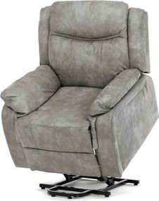 Elektromos relax fotel állítható háttámlával szürke vintage szövet TV-Q8668 GREY3