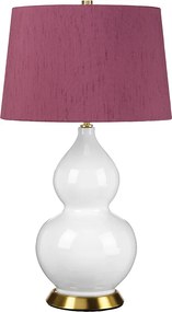 Elstead glamour klasszikus asztali lámpa isla fehér ibolya idős réz elsisla-ab-tl-purple