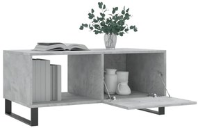 betonszürke szerelt fa dohányzóasztal 90 x 50 x 40 cm