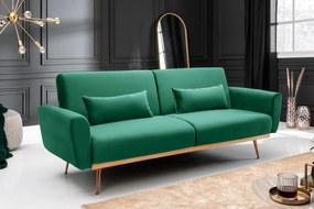 BELLEZZA modern bársony kanapé - 210cm - smaragd