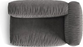 Szürke bársony kanapé modul (jobb oldali) Martina – Micadoni