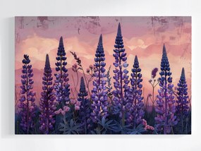 Vászonkép Canvas Természet Rét Virágok Csillagfürt Virágok 60x40