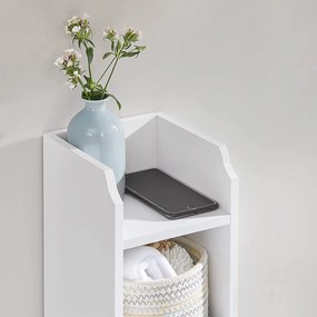 Szabadon álló ajtós szekrény, fehér 20x18x80cm