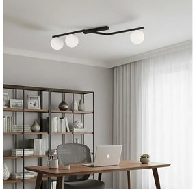 Mennyezeti lámpa NATON 3xE14/10W/230V, fekete/fehér