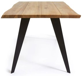 Étkezőasztal tölgyfa dekoros asztallappal 90x160 cm Koda – Kave Home