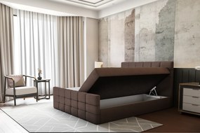 Boxspring ágy, 180x200, barna, BEST