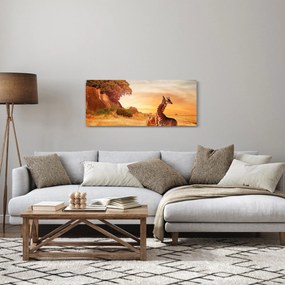 Kép - Zsiráfok Afrikában (120x50 cm)