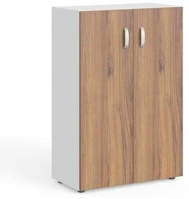 Manager közepes szekrény 79,8 x 42,2 x 119,5 cm, warmia dió / fehér