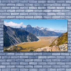 Vászonkép Mountain Valley Landscape 125x50 cm