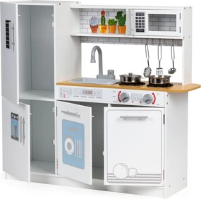 Fa gyerekkonyha fényekkel edényekkel