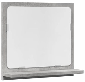 betonszürke szerelt fa tükrös fürdőszobaszekrény 40x11x37 cm