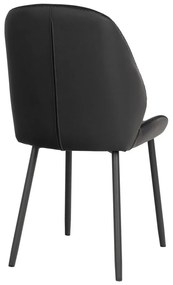 Fekete étkezőszék szett 2 db-os Monte Carlo – House Nordic