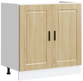Mosogatószekrény Porto 2 pcs Barna 80 x 46 x 84.5 cm Faanyag