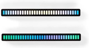 Nedis GALDP110BK - 2x LED RGB asztali lámpa, tölthető, 250 mAh