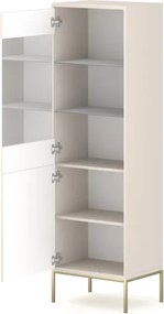 Üveges vitrin kasmír színben. MAGGIORE