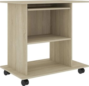 vidaXL sonoma tölgy színű szerelt fa számítógépasztal 80 x 50 x 75 cm