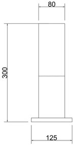 Maytoni O418FL-01B - Kültéri lámpa WILLIS 1xE27/60W/230V 30 cm IP54 fekete