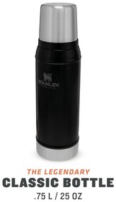 Fekete termosz bögrével 750 ml – Stanley