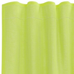 2 db almazöld fátyolfüggönyök rúd zsebekkel 140x260 cm