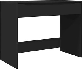 vidaXL Asztal fiókkal tárolóval Fekete 100 x 50 x 78 cm Faanyag