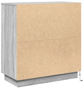 LED-es szekrény, szürke sonoma, 71x34,5x75 cm, műszaki fa