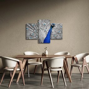Kék páva képe (90x60 cm)