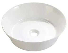 Bathco 4087 - Ráépíthető mosdó VOLTA átm. 42 cm porcelán/fehér