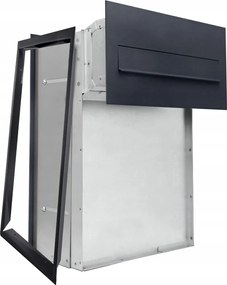 Átmenő postaláda PN620 fekete 9005 +maszk