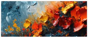 Kép - Virágok absztrakt festménye III. (120x50 cm)