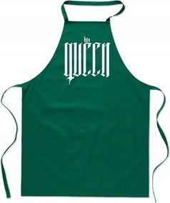 Konyhai Kötény zöld Valentin Napi Ajándék His Queen FA_436_z