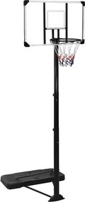 vidaXL átlátszó polikarbonát kosárlabdaállvány 256-361 cm