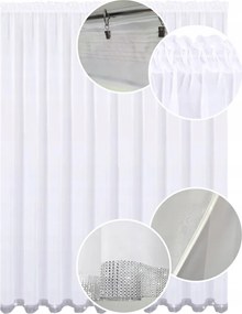 Függöny kész egyenes strasszokkal 230x200 hosszú sima függöny erkély flitterek