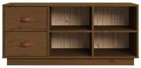 mézbarna tömör fenyőfa cipőtároló pad 100 x 34 x 45 cm