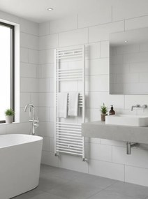 Törölközőszárító radiátor - Viva Platinum Therm - EGYENES - fehér - 600 x 1800 mm