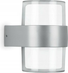 Briloner Led kültéri fali lámpa ezüst 2x8W IP44 320404TF