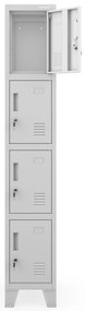BHP szociális rekeszes szekrény szürke: ROBERT 1 Plus