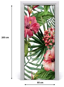 Poszter tapéta ajtóra Hawaii mintás 75x205 cm
