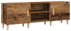 TV Szekrény Régi Fa 150x30x50 cm Műanyag Fa