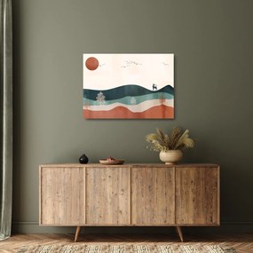 Üveg kép - Illusztrált tájkép (70x50 cm)