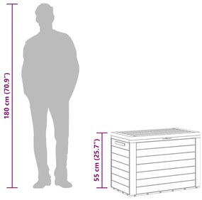antracitszürke kerti tárolóláda 78 x 44 x 55 cm