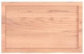 világosbarna kezelt tömör tölgyfa fali polc 80x50x(2-4) cm