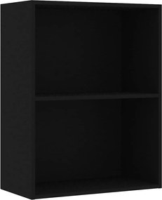 vidaXL fekete szerelt fa könyvszekrény 60x30x76,5 cm