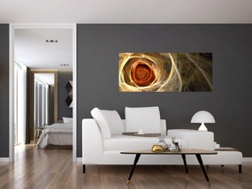 Kép - Absztrakt rózsák tüzes színekben (120x50 cm)