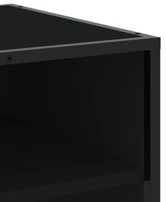 fekete szerelt fa TV-szekrény 180 x 40 x 46 cm
