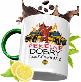 Zöld Bögre Taxisofőrnek Születésnapra Ajándék fényképes nyomtatással