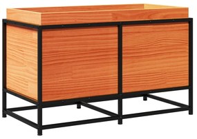 viaszbarna tömör fenyőfa kerti virágláda 80 x 40 x 50 cm