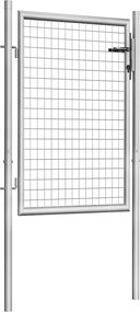 vidaXL ezüst színű horganyzott acél kerti kapu 100 x 100 cm