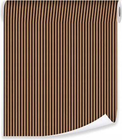 Tapéta Lamellák Csíkos Fa Barna Flizelin Fal Nappali Hálószoba
