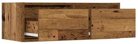 TV szekrény LED világítással régi fa 75x35,5x25 cm